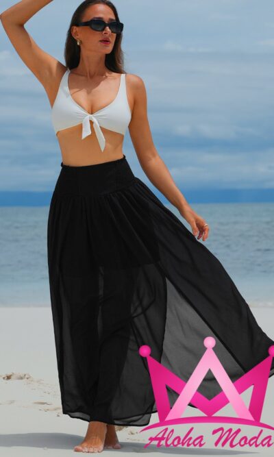 Falda negra Maxi