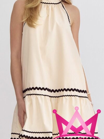 Vestido corto cuello halter