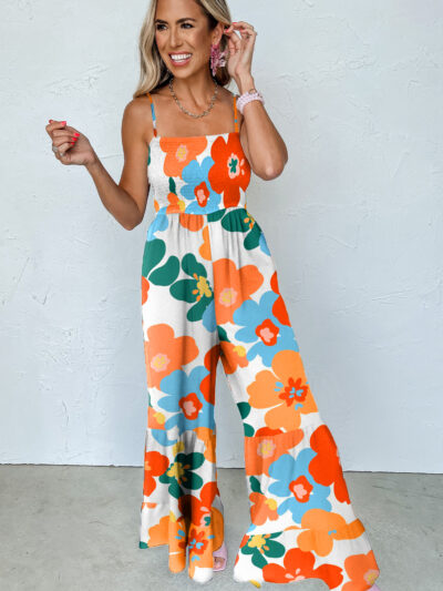Palazzo pierna ancha y tirantes estampado floral