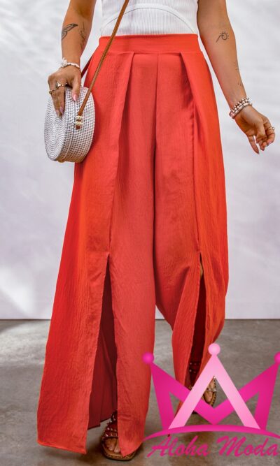 Pantalon casual color naranja