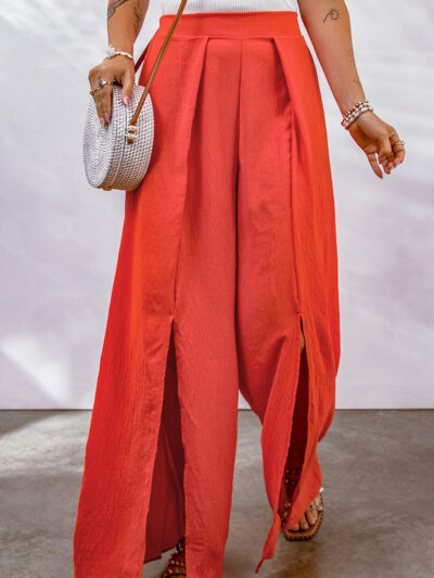 Pantalon casual color naranja