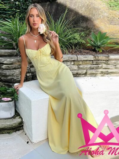Vestido ajustado maxi de tirantes
