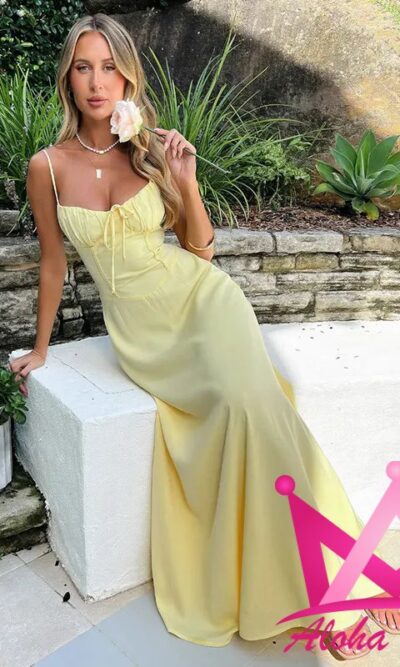 Vestido ajustado maxi de tirantes
