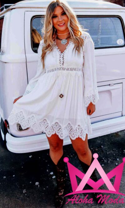 Vestido corto blanco