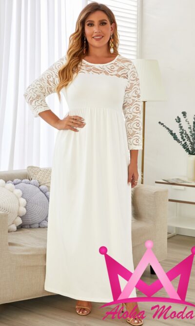 Vestido de encaje blanco