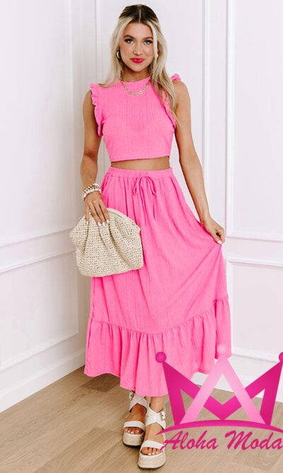 Conjunto de dos piezas rosa