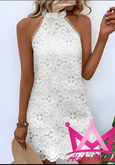 Vestido de encaje blanco