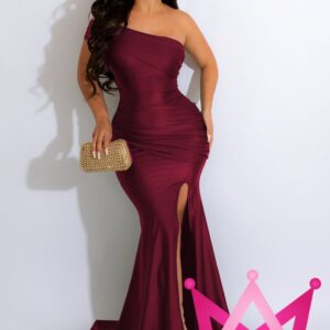 Vestido maxi hombro descubierto