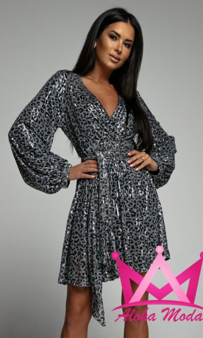Vestido de lentejuelas leopardo