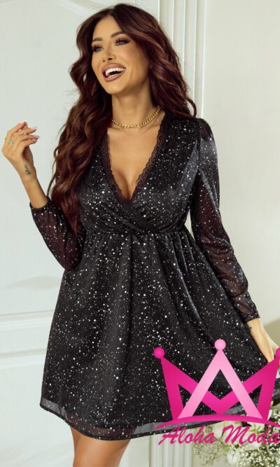 Vestido negro con brillos