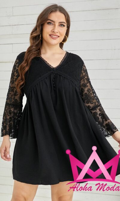 Vestido de encaje negro