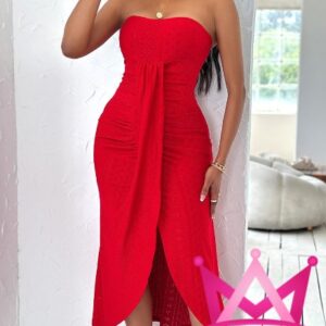 Vestido elegante strapless